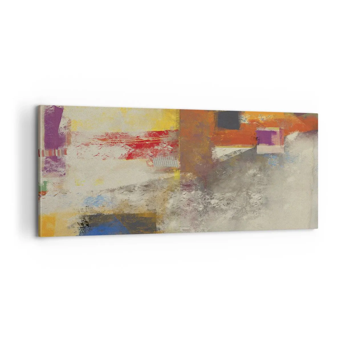 Cuadro sobre lienzo - Impresión de Imagen - Geometría de color - 100x40 cm