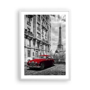 Póster en marco blanco - Un depredador en la ciudad - 50x70 cm