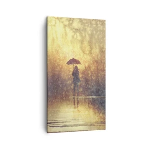 Cuadro sobre lienzo - Impresión de Imagen - Siento que alguien me mira - 45x80 cm