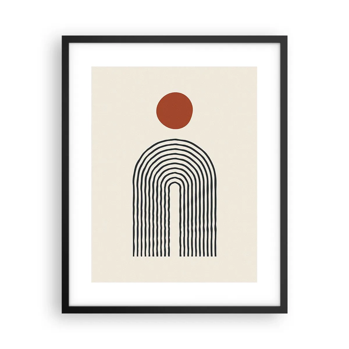 Póster en marco negro - Magnetismo de formas y colores - 40x50 cm