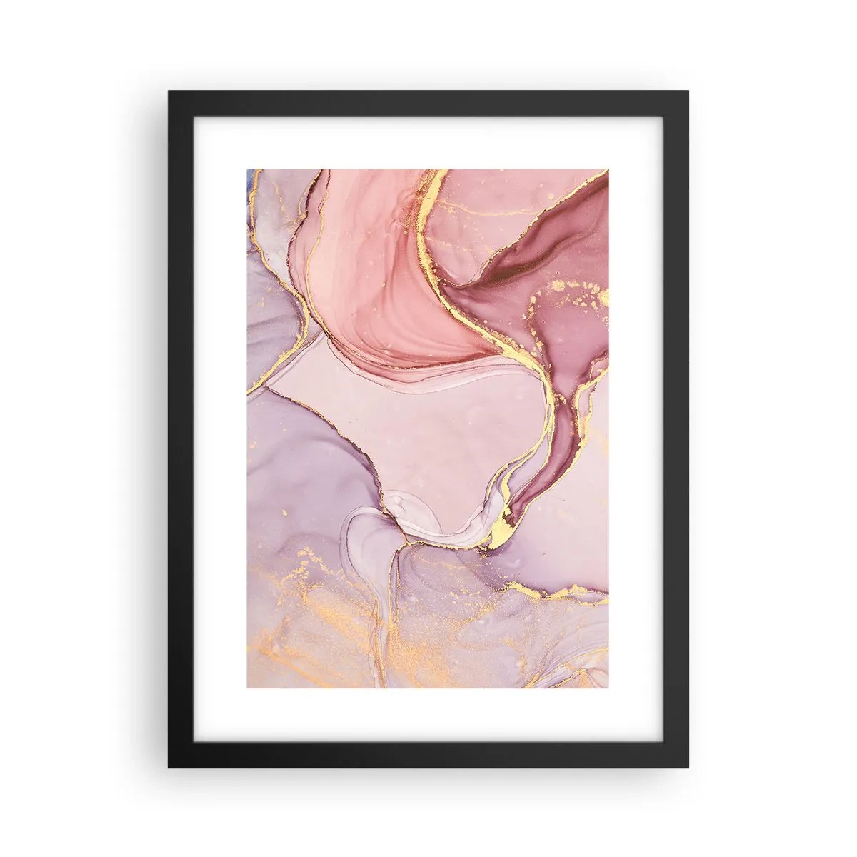 Póster en marco negro - Caricia de colores - 30x40 cm