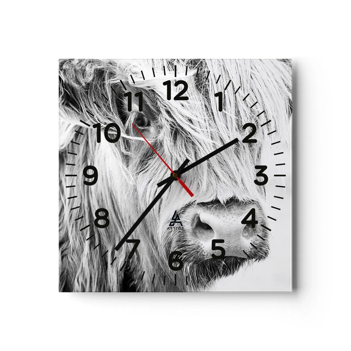 Reloj de pared - Reloj de vidrio - La naturaleza escocesa - 30x30 cm