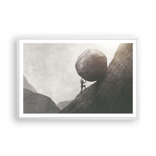 Póster en marco blanco - Creo, contra toda esperanza - 91x61 cm