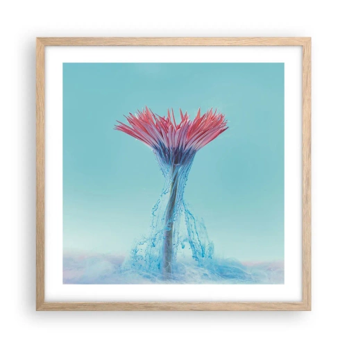 Póster en marco roble claro - En un abrazo vigorizante - 50x50 cm