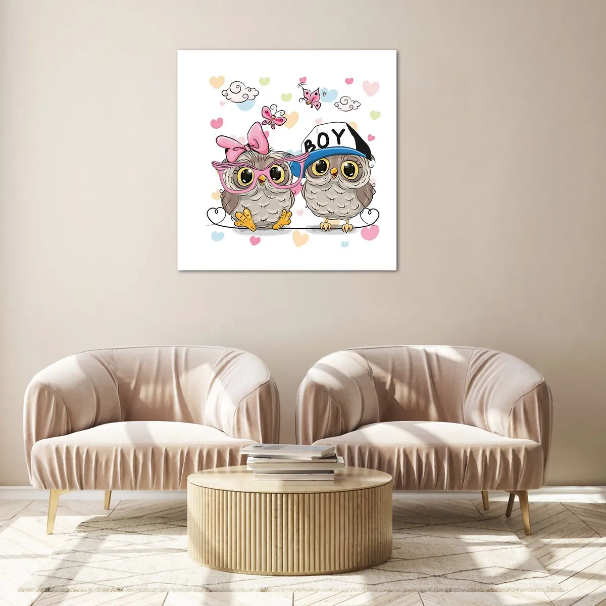 Cuadro sobre vidrio - Impresiones sobre Vidrio - El amor - 50x50 cm