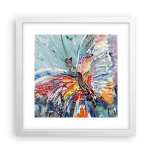 Póster en marco blanco - Pintado por la naturaleza - 30x30 cm