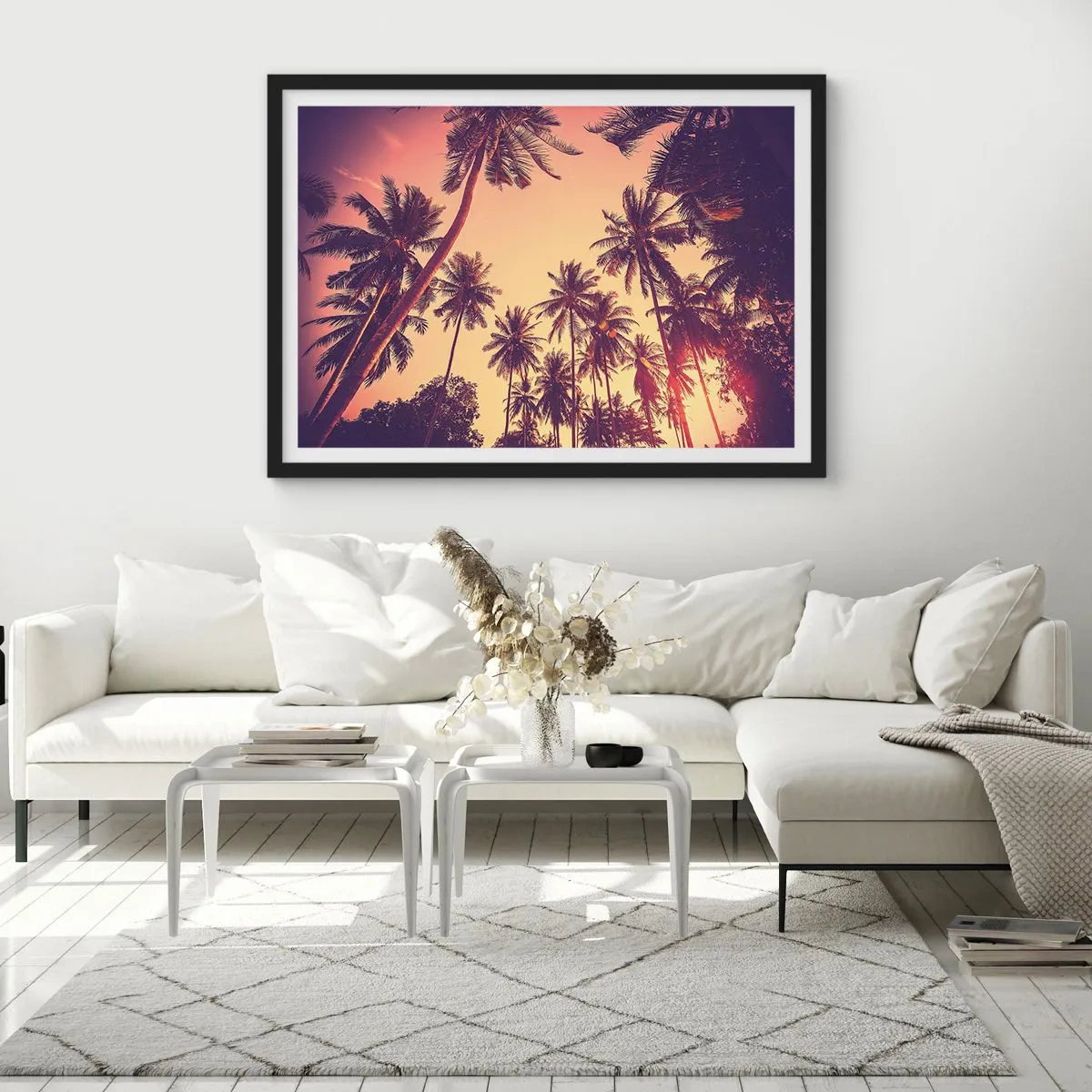 Póster en marco negro - Variante tropical - 91x61 cm