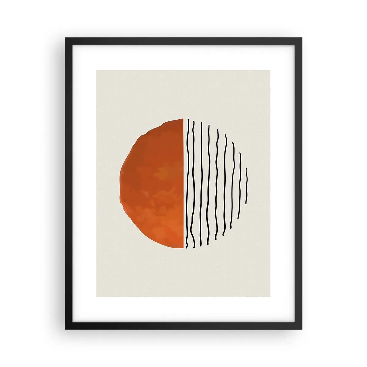 Póster en marco negro - En un ambiente japonés - 40x50 cm