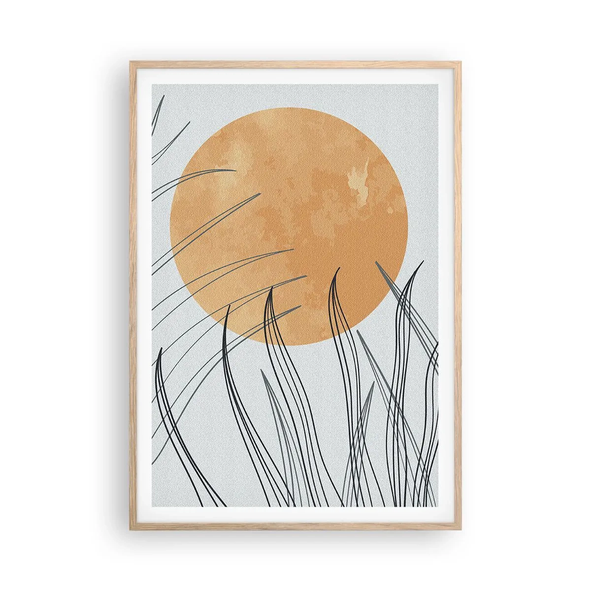 Póster en marco roble claro - Siempre hacia el sol - 70x100 cm