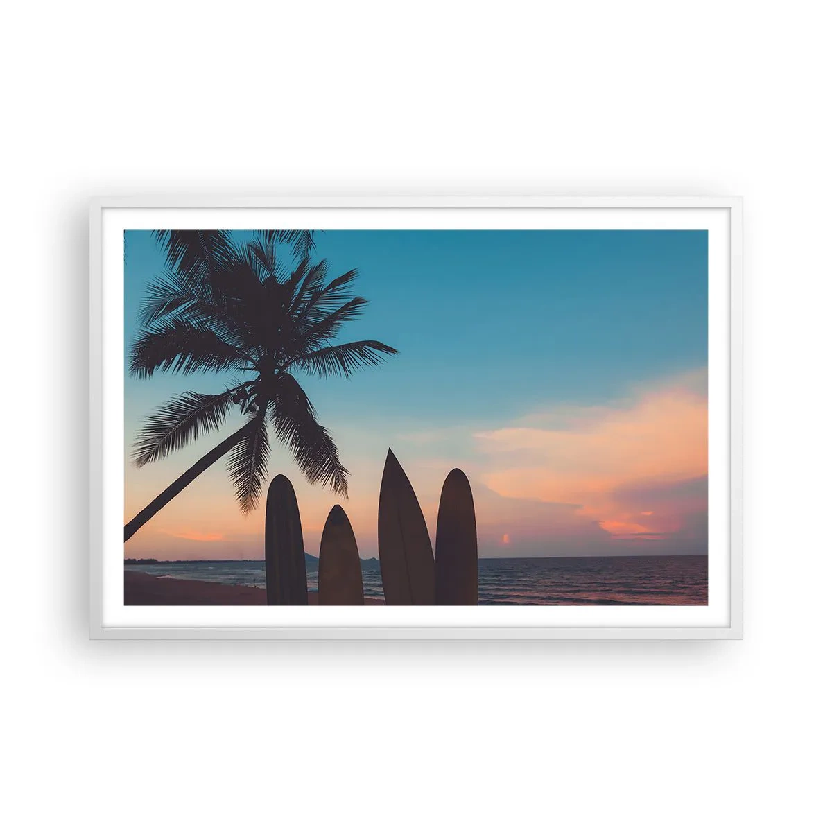 Póster en marco blanco - Mañana también disfrutaremos - 91x61 cm