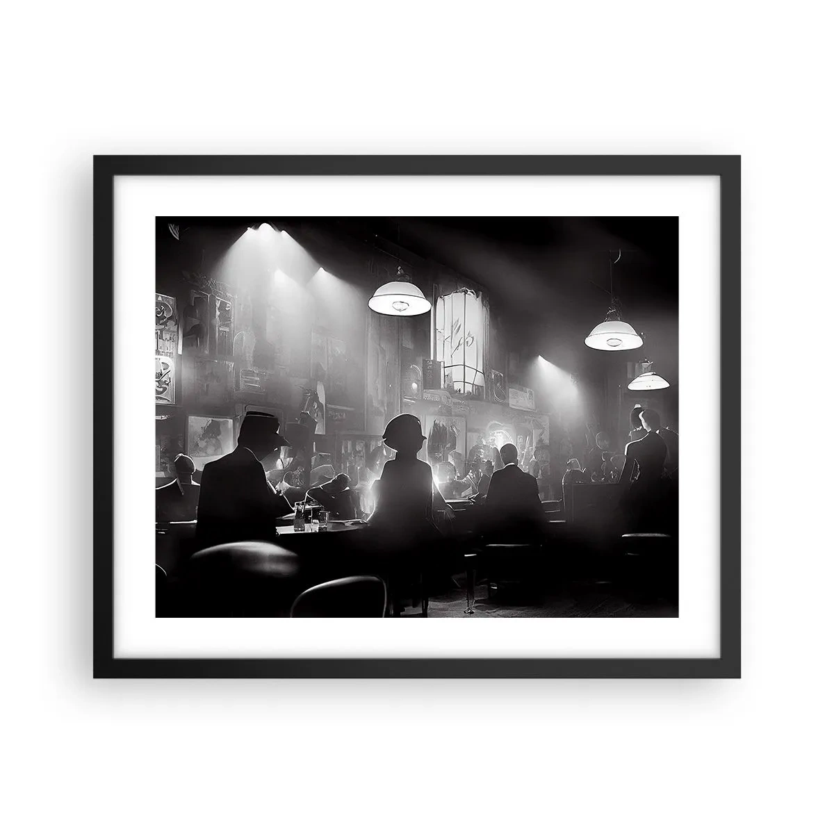 Póster en marco negro - En clave de jazz - 50x40 cm
