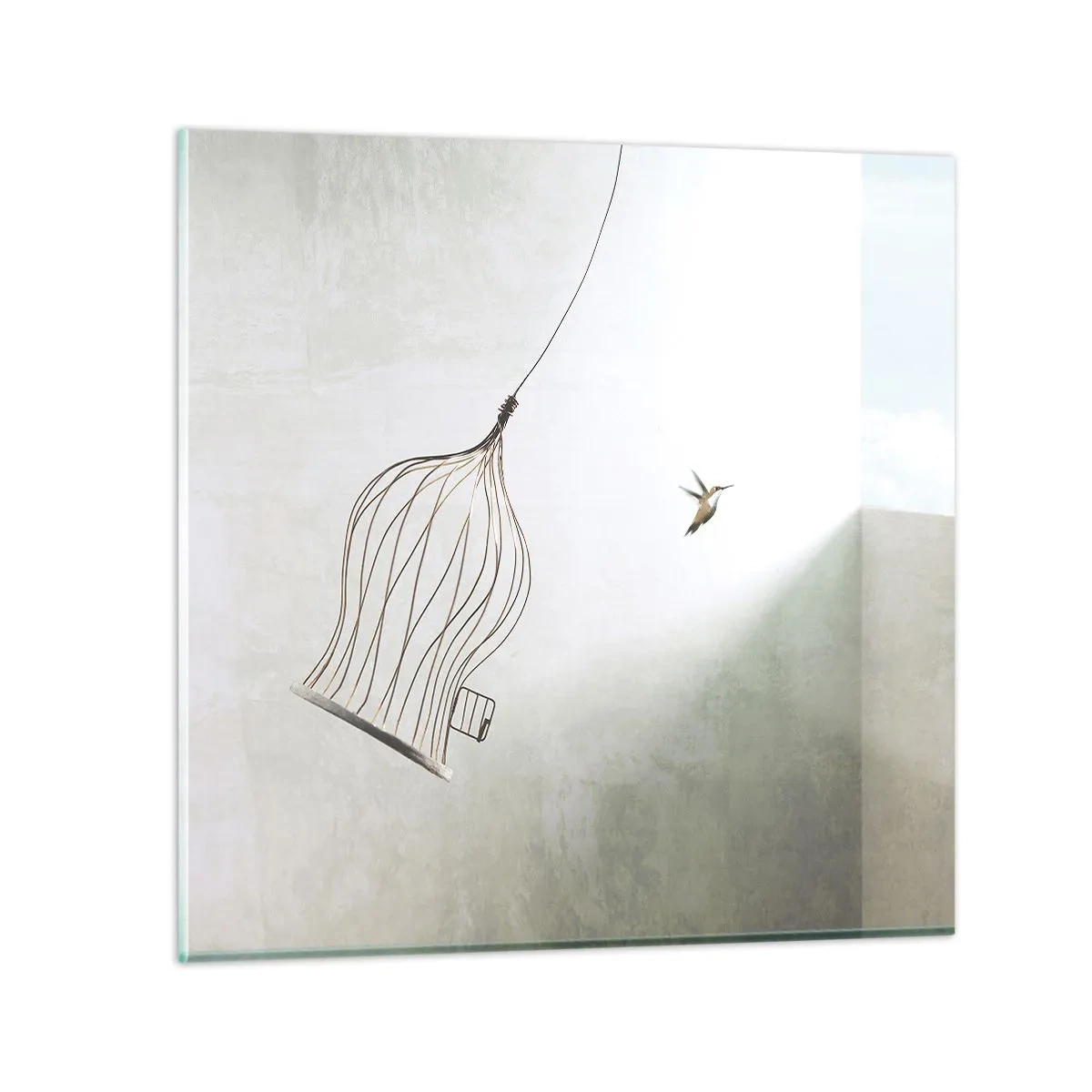 Cuadro sobre vidrio - Impresiones sobre Vidrio - Aquí debo estar - 70x70 cm