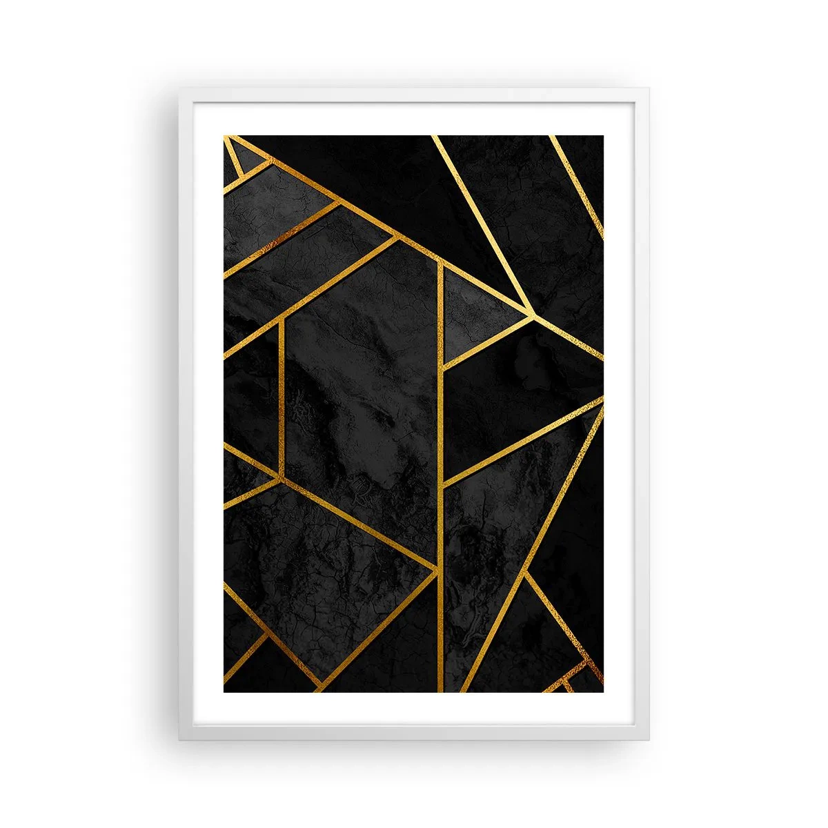 Póster en marco blanco - Oscuridad y brillo - 50x70 cm