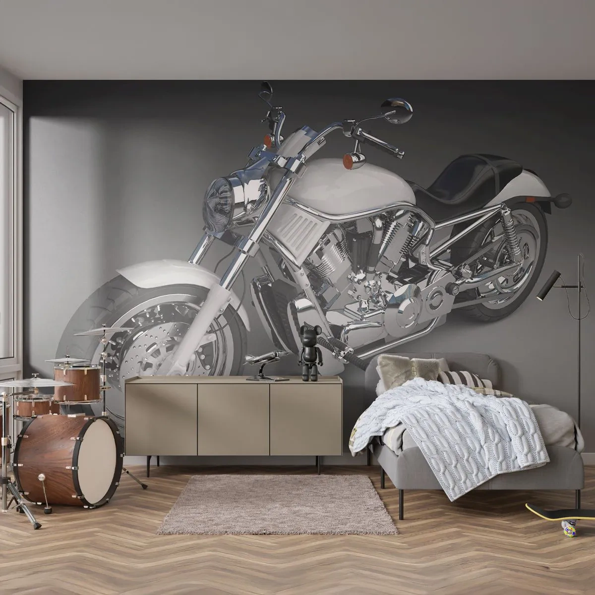 Fotomural Autadhesivo Deluxe Sticker - Solo puedes arrodillarte - Automotor, Moto, Viajes - 250x175 cm