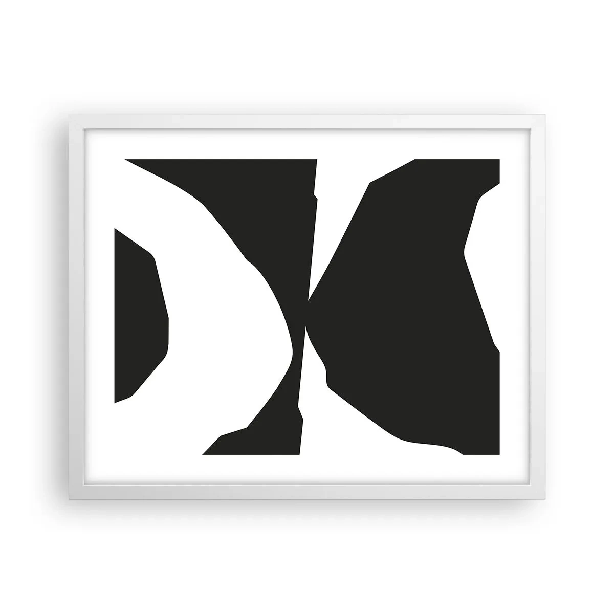 Póster en marco blanco - Positivo-negativo - 50x40 cm