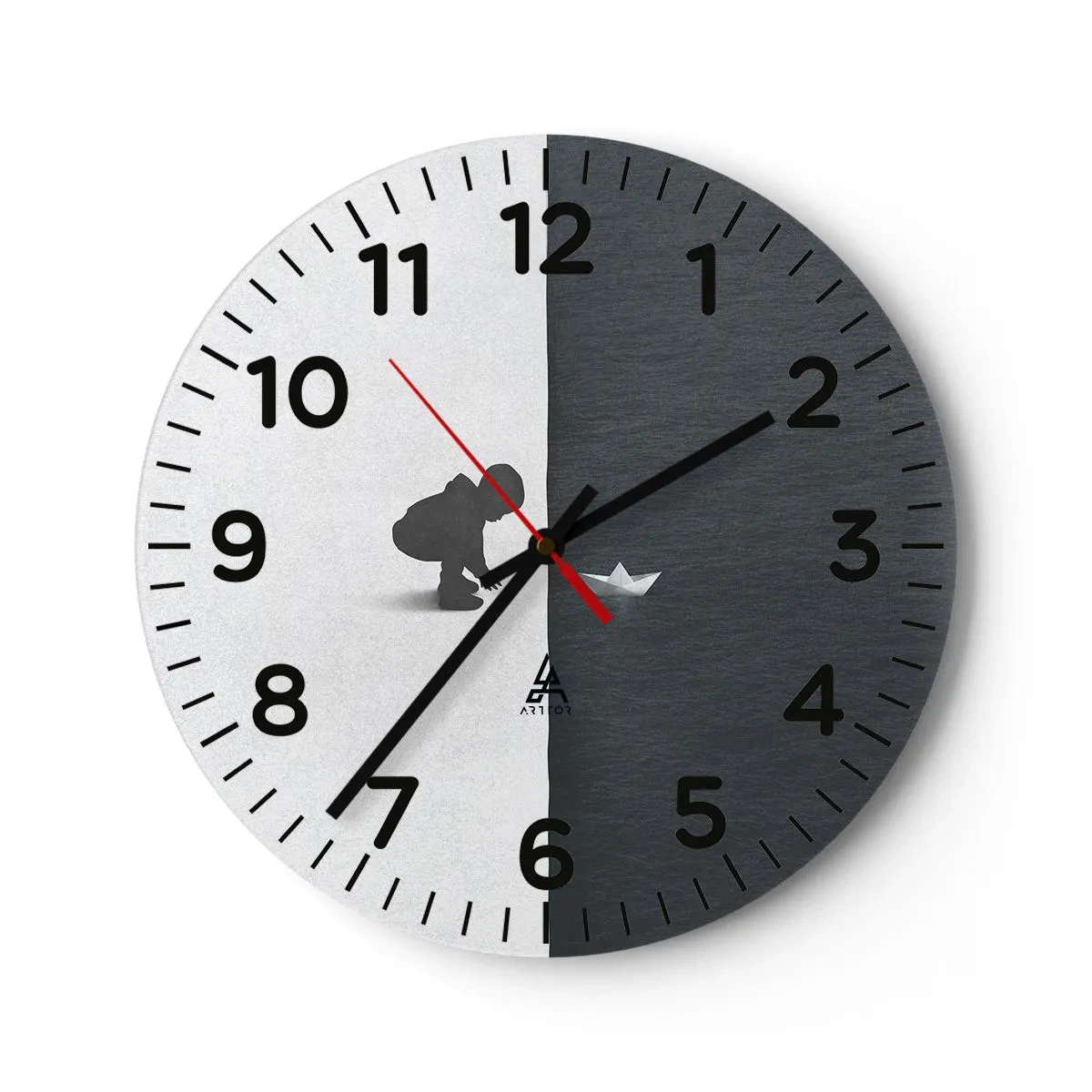 Reloj de pared - Reloj de vidrio - Una gran expedición náutica - 30x30 cm