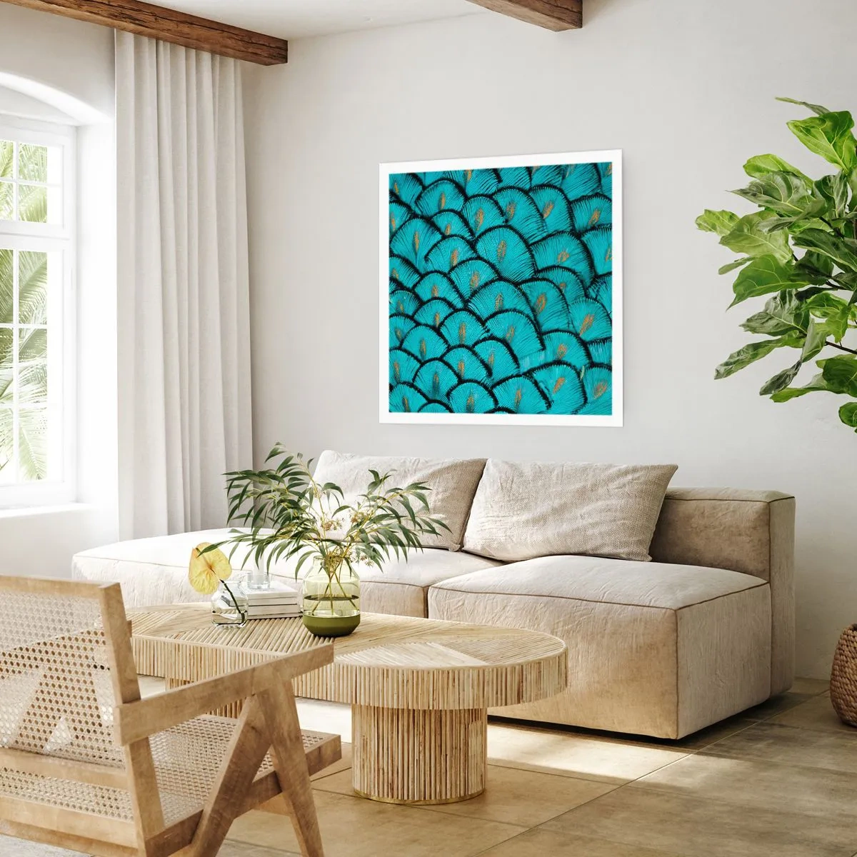 Póster - La gran gala de las plumas - 40x40 cm