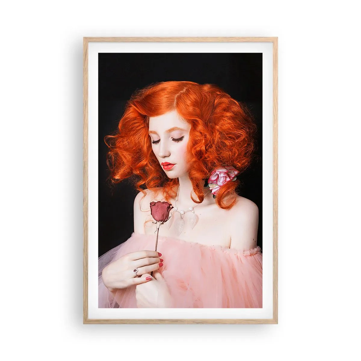 Póster en marco roble claro - En estilo barroco - 61x91 cm