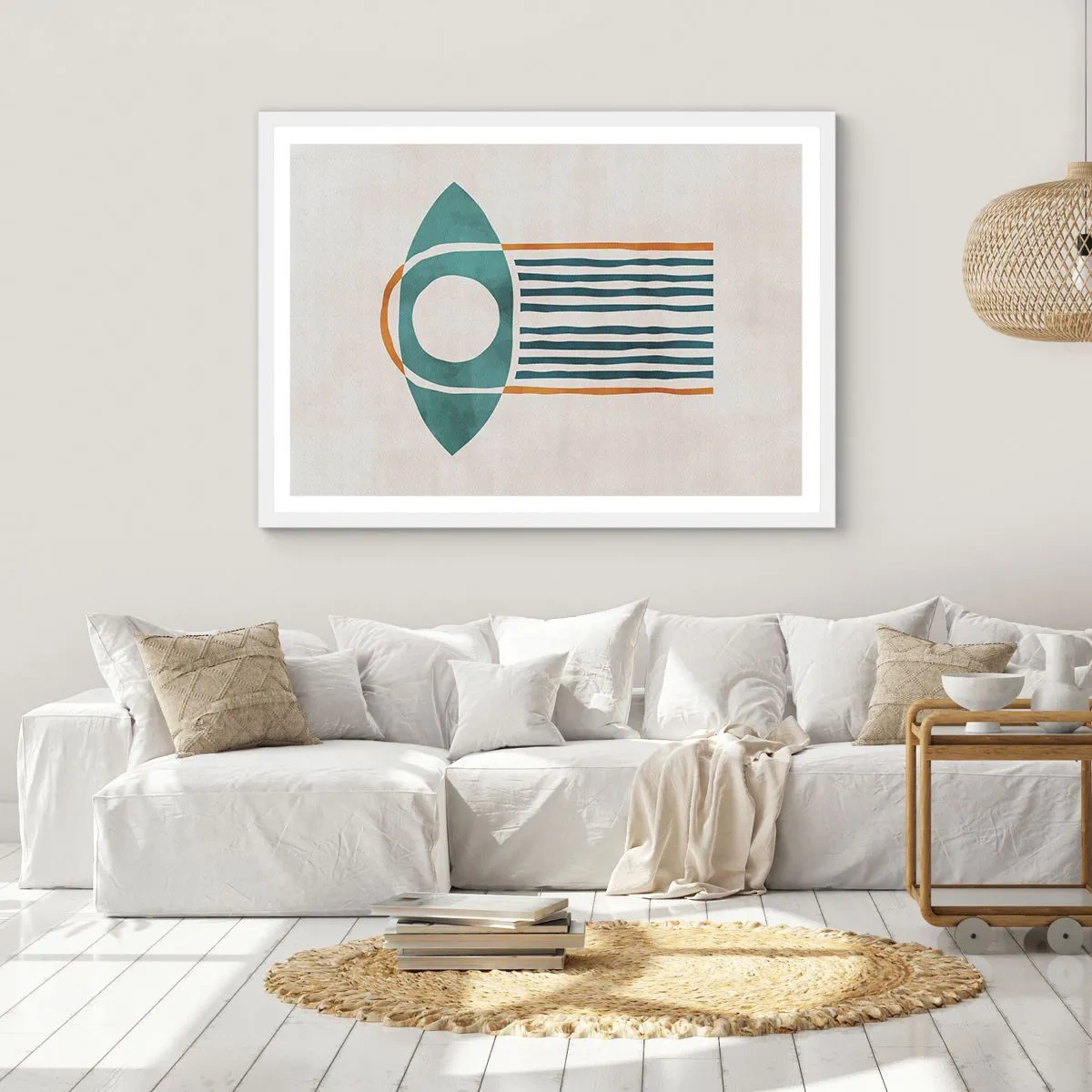 Póster en marco blanco - Signos y rituales - 70x50 cm