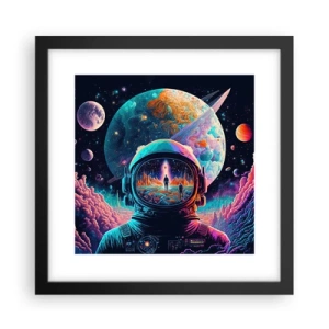Póster en marco negro - Sueños de niño - 30x30 cm