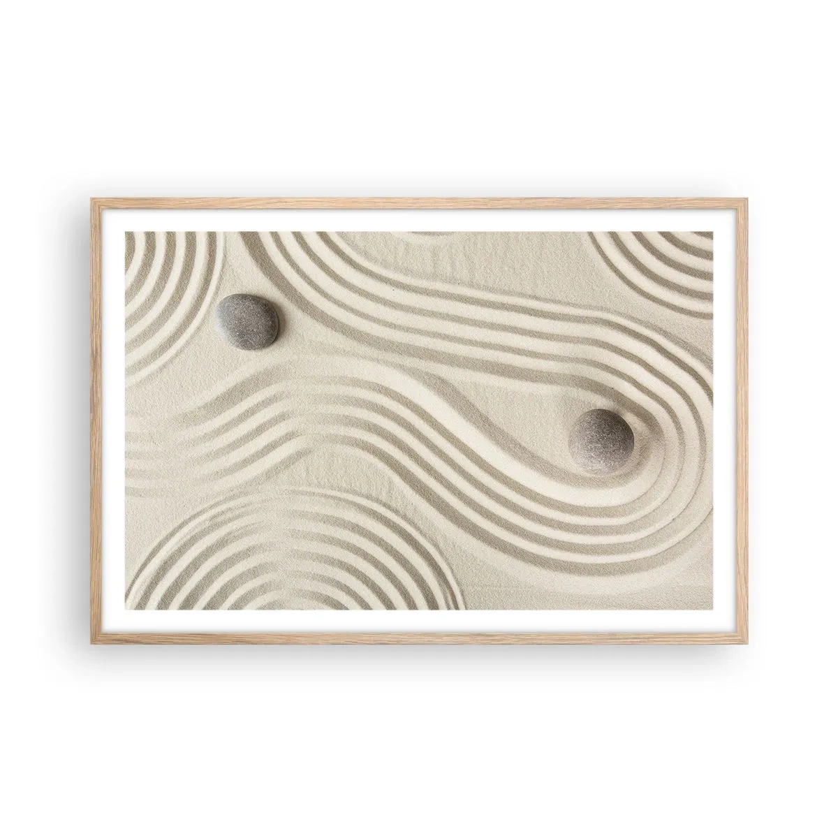 Póster en marco roble claro - Un toque de calidez - 91x61 cm