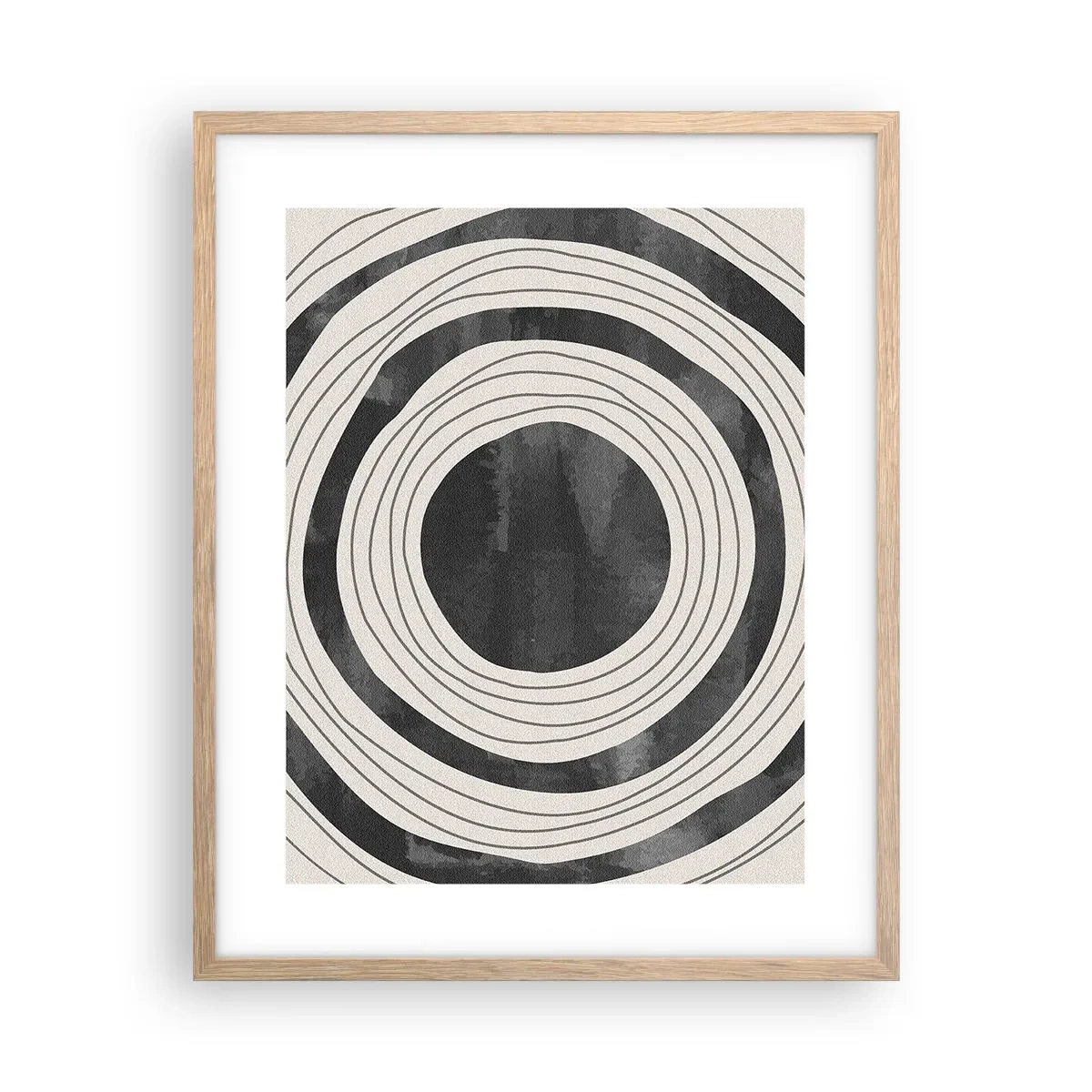 Póster en marco roble claro - En el centro mismo - 40x50 cm