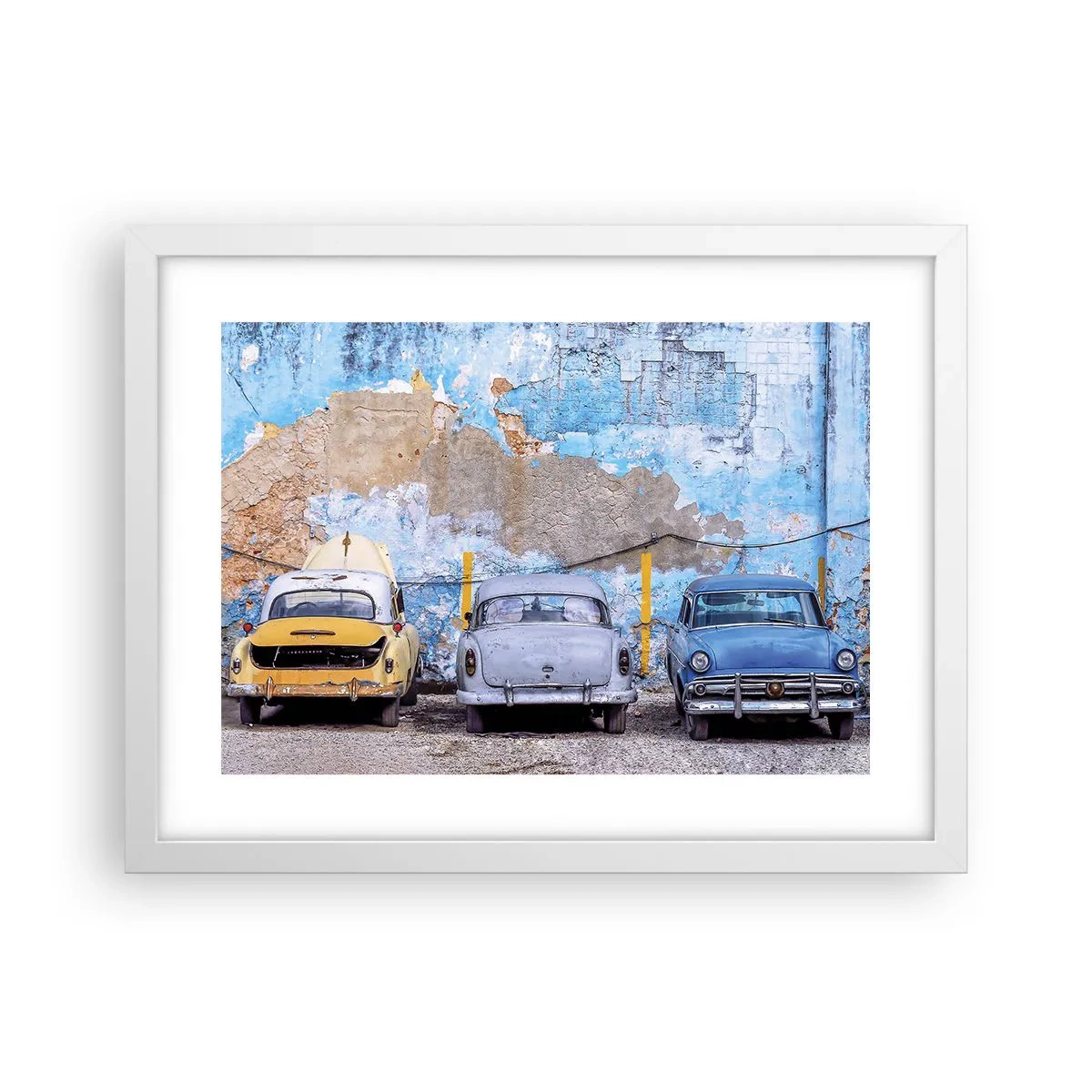 Póster en marco blanco - Reunión de veteranos - 40x30 cm