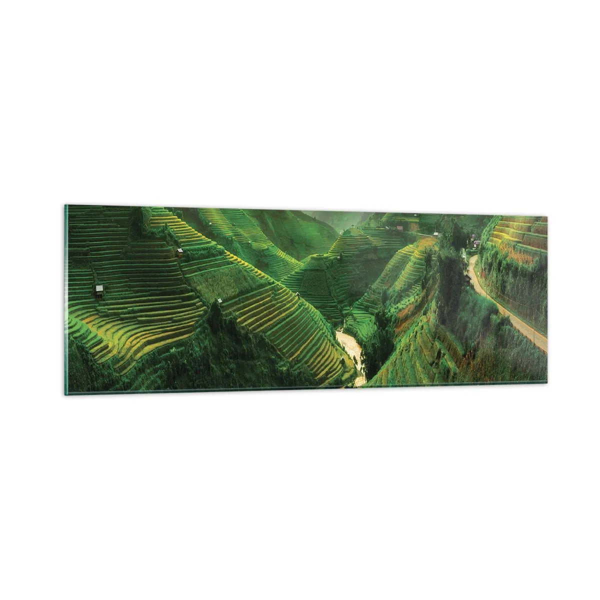 Cuadro sobre vidrio - Impresiones sobre Vidrio - Valle vietnamita - 90x30 cm