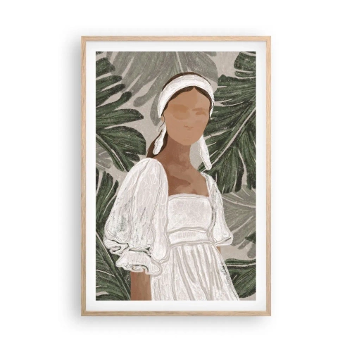 Póster en marco roble claro - Retrato exótico - 61x91 cm