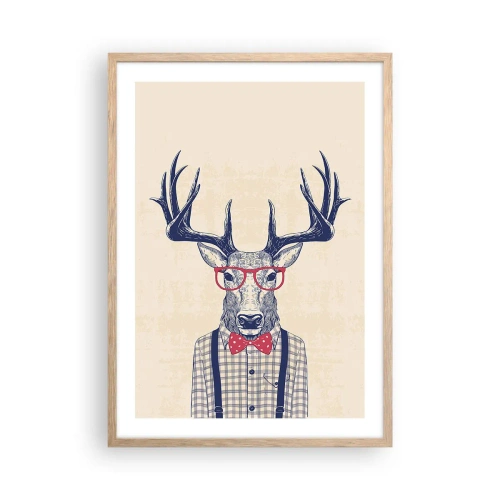 Póster en marco roble claro - Una extravagancia lúdica - 50x70 cm