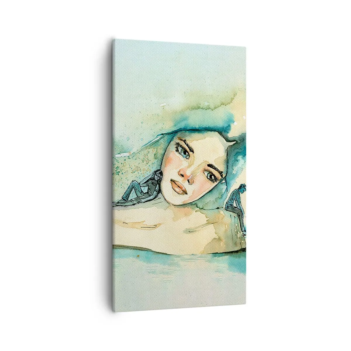 Cuadro sobre lienzo - Impresión de Imagen - ¿Soy azul? - 55x100 cm