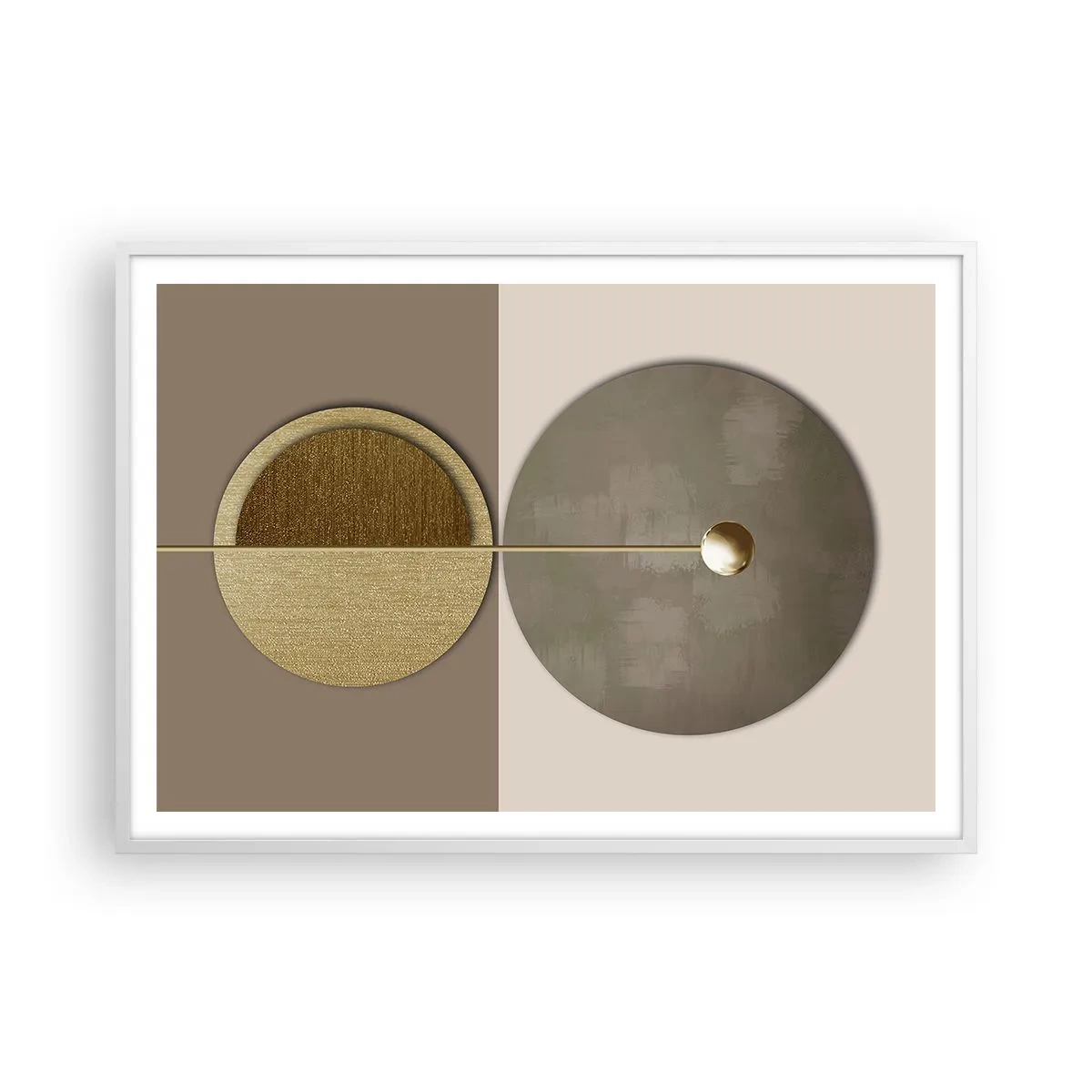Póster en marco blanco - Equilibrio perfecto - 100x70 cm