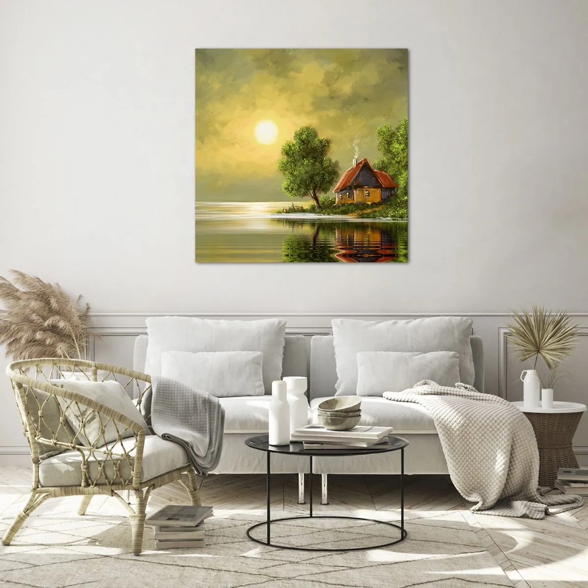 Cuadro sobre vidrio - Impresiones sobre Vidrio - Es hermoso, como salido de un cuadro - 60x60 cm