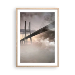 Póster en marco roble claro - Junto al río que no existe - 50x70 cm