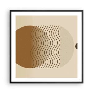 Póster en marco negro - Sobre el origen de las figuras geométricas - 60x60 cm
