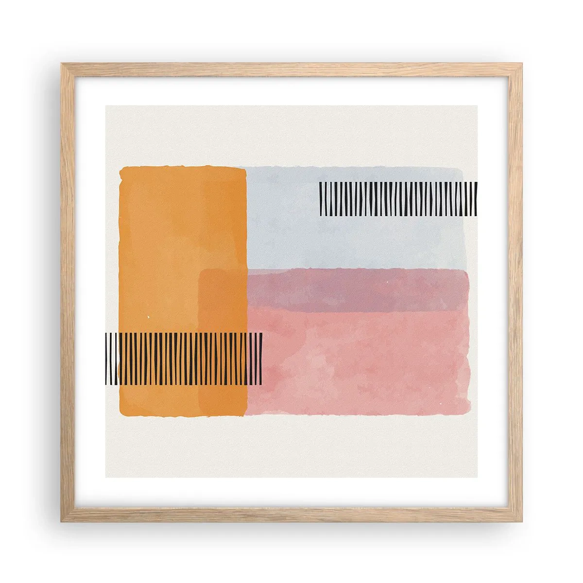 Póster en marco roble claro - La rectitud - 50x50 cm