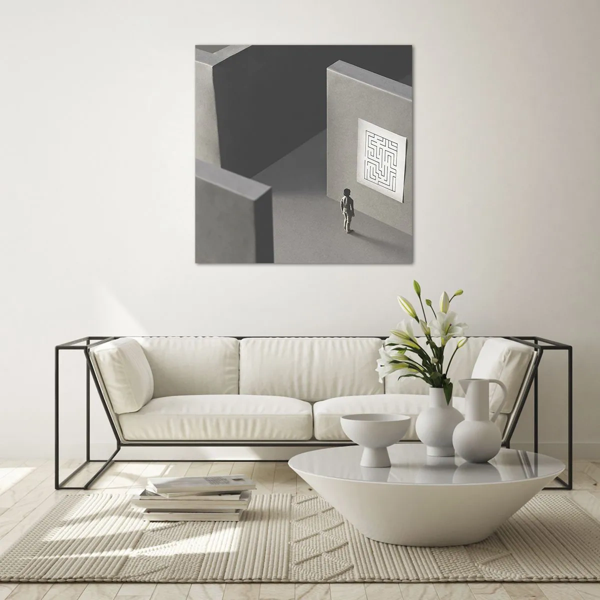 Cuadro sobre vidrio - Impresiones sobre Vidrio - ¿Pero dónde estoy? - 60x60 cm