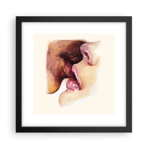 Póster en marco negro - Como la noche y el día, la tierra y el cielo - 30x30 cm