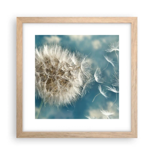 Póster en marco roble claro - El aliento de un ángel - 30x30 cm