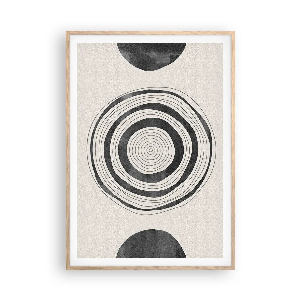 Póster en marco roble claro - Lo importante es lo que hay entre medias - 70x100 cm