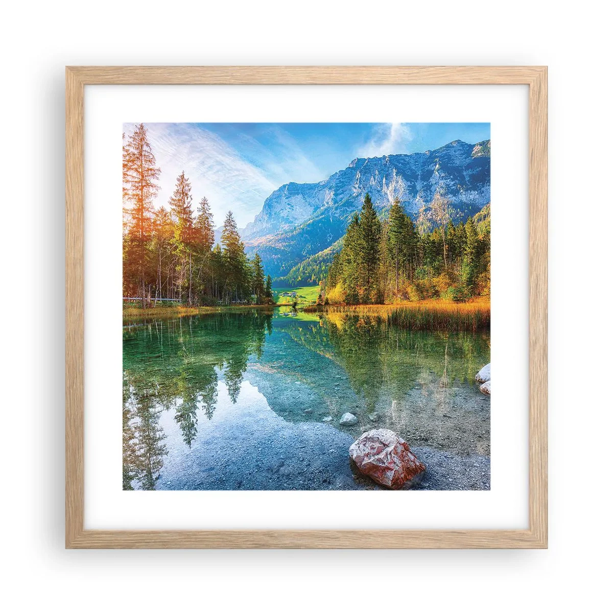 Póster en marco roble claro - La dulzura del otoño - 40x40 cm