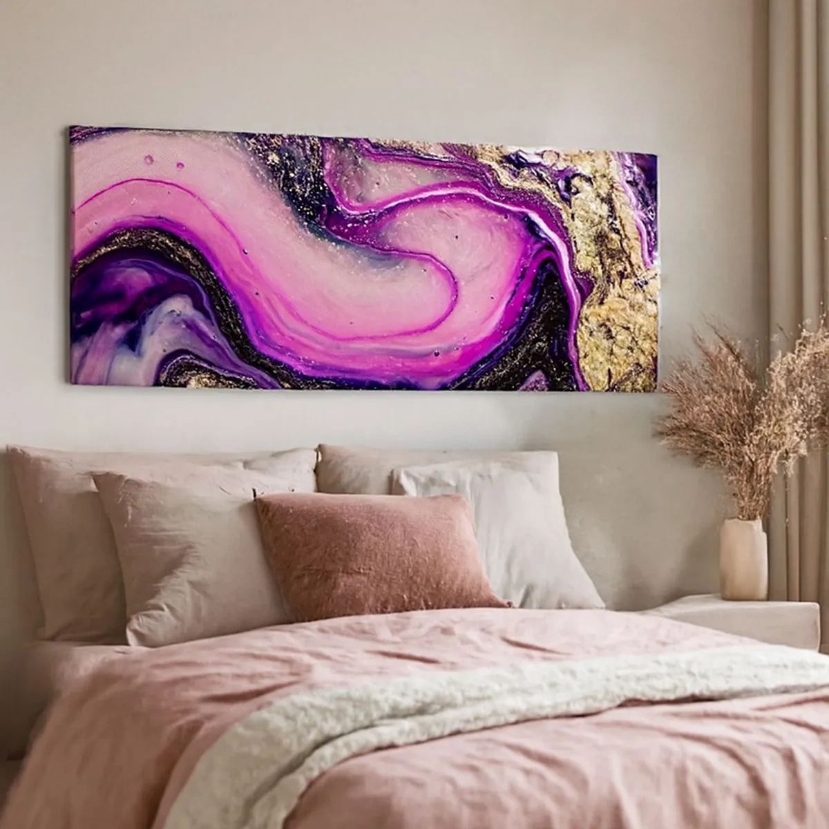 Cuadro sobre lienzo - Impresión de Imagen - Un momento abstracto - 100x40 cm