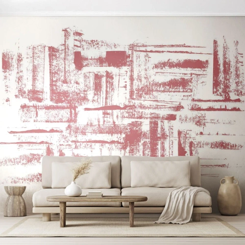 Fotomural Premium Canvas - Ciudad roja - Abstracción, Gráficos, Cuadro - 450x315 cm