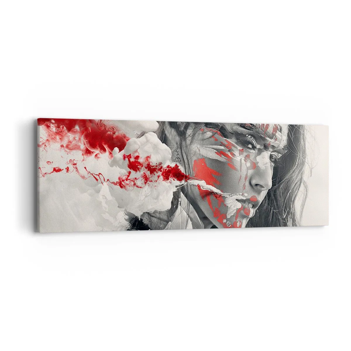Cuadro sobre lienzo - Impresión de Imagen - En los humos del absurdo - 90x30 cm