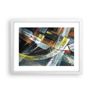 Póster en marco blanco - La energía del movimiento - 40x30 cm