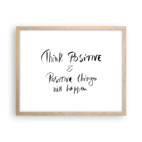 Póster en marco roble claro - ¿Cómo vivir? - 50x40 cm