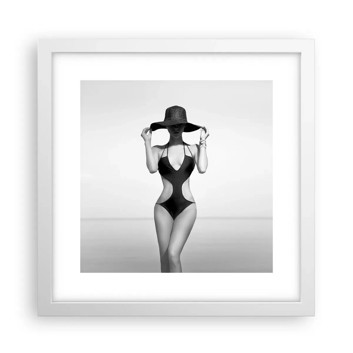 Póster en marco blanco - Mi nombre es Elegancia - 30x30 cm