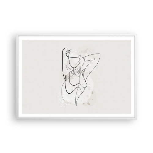 Póster en marco blanco - El arte de la seducción - 100x70 cm