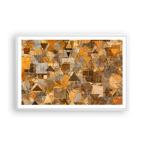 Póster en marco blanco - El mundo en formas - 91x61 cm