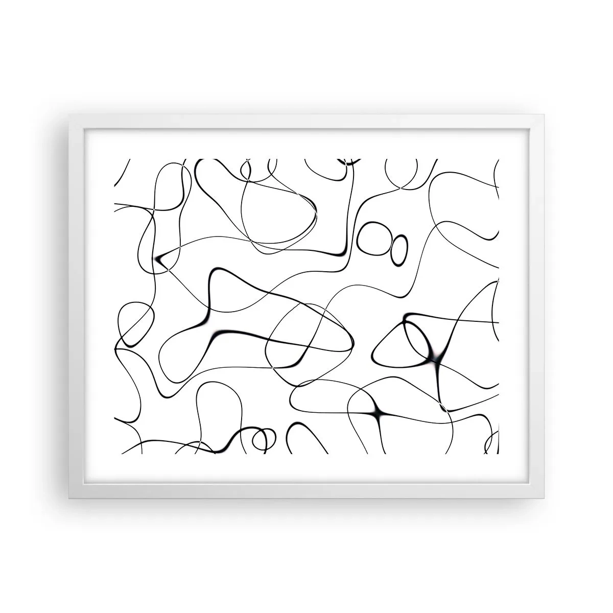 Póster en marco blanco - Los caminos de la vida, las vicisitudes del destino - 50x40 cm